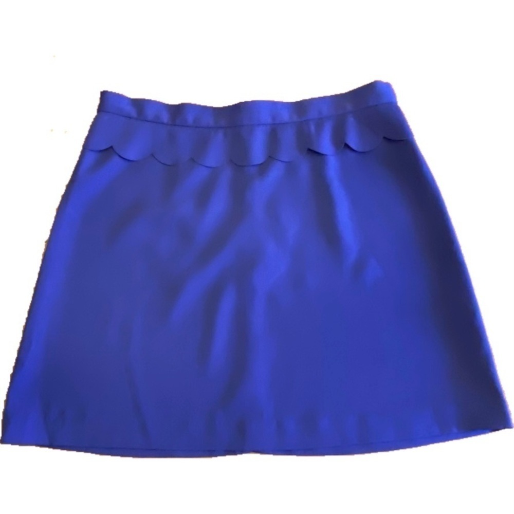 Banana Republic Purple Scallop Mini Skirt Size 12 NEW $59 Minimalist Fashion